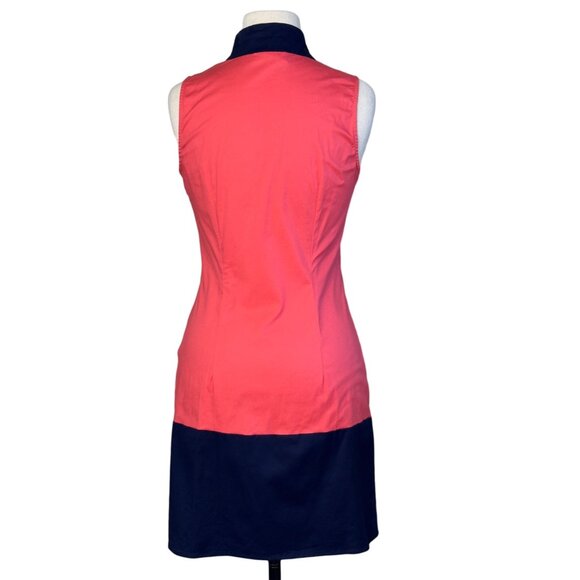 Sail to Sable Navy Coral Colorblock Sleeveles Above-Knee Sheath Dress $238 Sz XS - Picture 3 of 9
